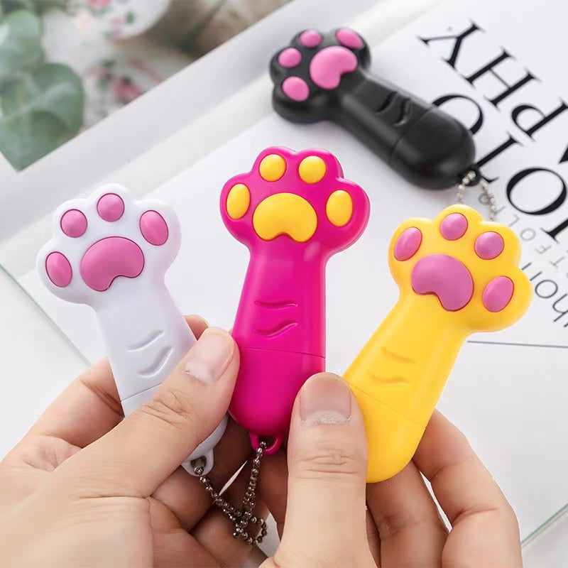🐾 【限時超值清貨!】超可愛 3合1 貓爪逗貓筆 🐱✨USB充電激光貓玩具
