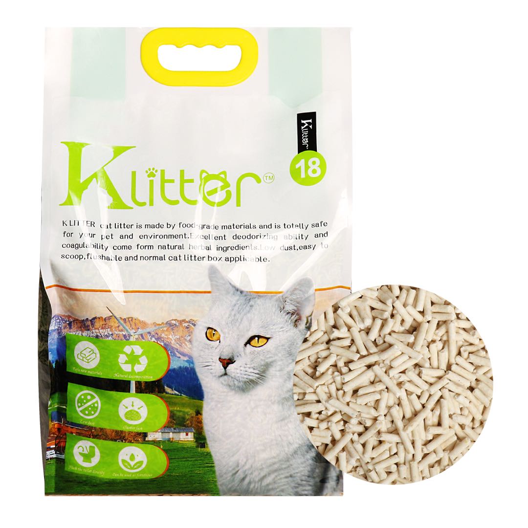 【香港熱門】貓貓天然豆腐貓砂 Klitter（ 2.0mm 幼砂設計、99.9% 低粉塵、食品級原料及可沖廁所）3包以上免費送貨上門