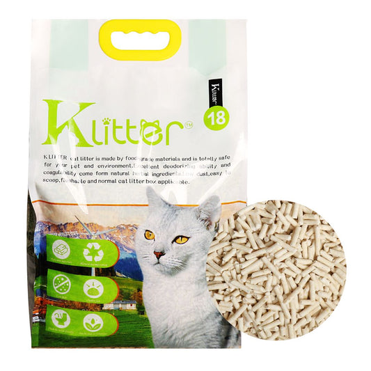 【香港熱門】貓貓天然豆腐貓砂 Klitter（ 2.0mm 幼砂設計、99.9% 低粉塵、食品級原料及可沖廁所）3包以上免費送貨上門