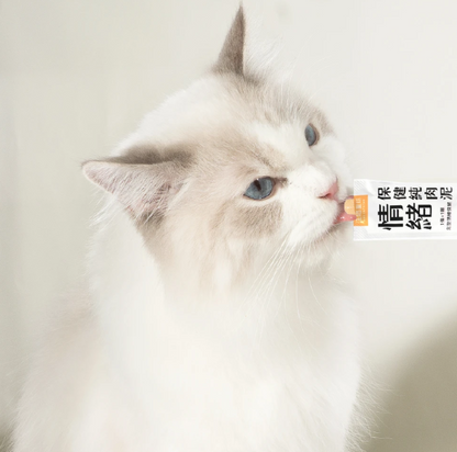 汪喵星球 情緒保健純肉泥【貓狗食用】* 容易緊張·夜間吵鬧 ·行為問題·外出就醫情緒問題  6gx2包裝 / 6g x 20包裝一盒