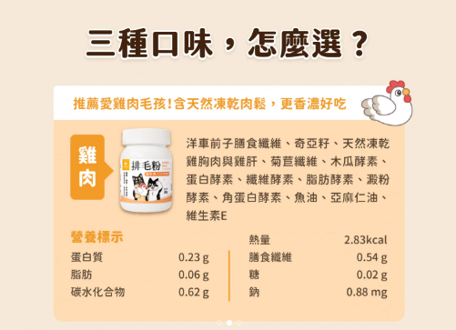 汪喵星球 排毛粉｜寵物天然排毛粉 【貓狗食】50g  内有小湯匙 最有效排毛食用首選 ３效合力排毛
