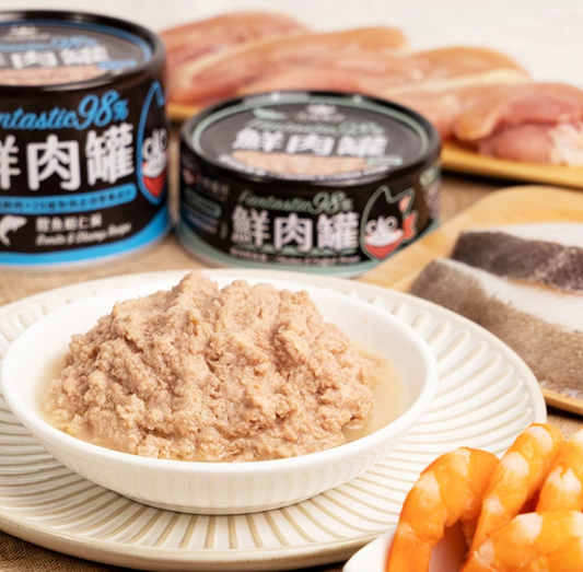 【汪喵星球】 貓用 Fantastic 98% 鮮肉無膠主食罐 80g | 貓罐頭 補水無膠貓主食罐 單罐$16