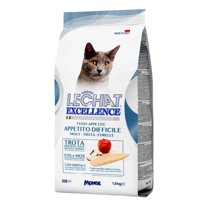 意大利Lechat Excellence®丨鱒魚椰子蘋果 特效亮麗美毛配方 1.5kg 成貓糧