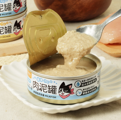 汪喵星球｜貓咪益菌PRO+ 綿密肉泥主食罐(綿密慕斯質地) : 營養全雞 80g / 165g  【貓咪食】