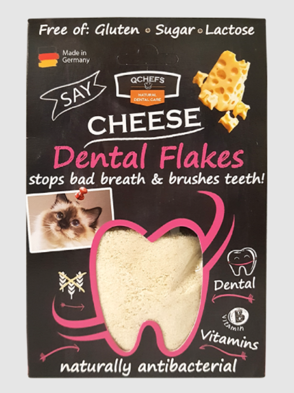 德國QChefs Dental Flakes for Cats 貓貓專用芝士潔齒粉 (80g) | 貓咪純天然去牙石口氣【貓貓食用】