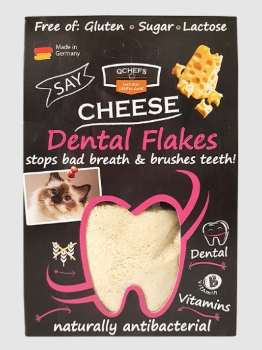 德國QChefs Dental Flakes for Cats 貓貓專用芝士潔齒粉 (80g) | 貓咪純天然去牙石口氣【貓貓食用】