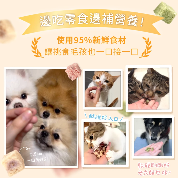【汪喵星球】機能保健丁 (款) ｜ 凍乾零食 X 機能保養雙效合一・100%新鮮原肉製成（邊吃邊保養・犬貓適用）