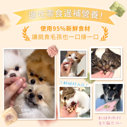 【汪喵星球】機能保健丁 (款) ｜ 凍乾零食 X 機能保養雙效合一・100%新鮮原肉製成（邊吃邊保養・犬貓適用）