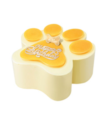 香港新鮮My Pet Patisserie (美柏斯)寵物蛋糕訂製「芒果夾心乳酪狗蛋糕 1 磅」*冷凍品 【貓狗食】