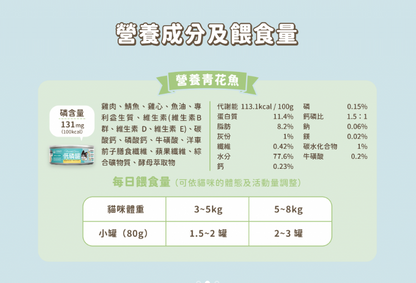 【腎臟與熟齡貓照護】汪喵星球 *貓咪低磷低蛋白無膠主食罐 (80g) | 多款口味・輕鬆補水・減輕身體負擔