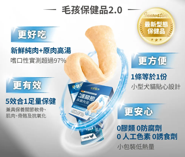 台灣【毛掌醫學】護關節保健肉泥 貓狗適用 (4入/30入)｜強效潤滑、維持關節靈活、強健肌肉