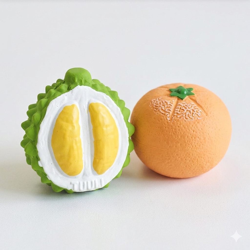📣 超人氣 Bb-FUN 寵物互動發聲玩具 — 榴蓮 /橘子 📣 （一壓即響 / 貓狗互動）