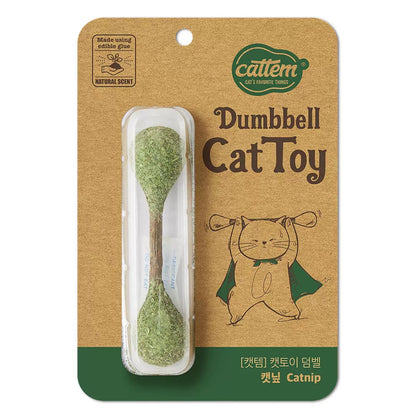 【韓國 Cattem】天然系啞鈴貓玩具 10.5cm (貓薄荷x木天蓼/木天蓼x天然銀藤)｜貓咪紓壓、潔牙必備