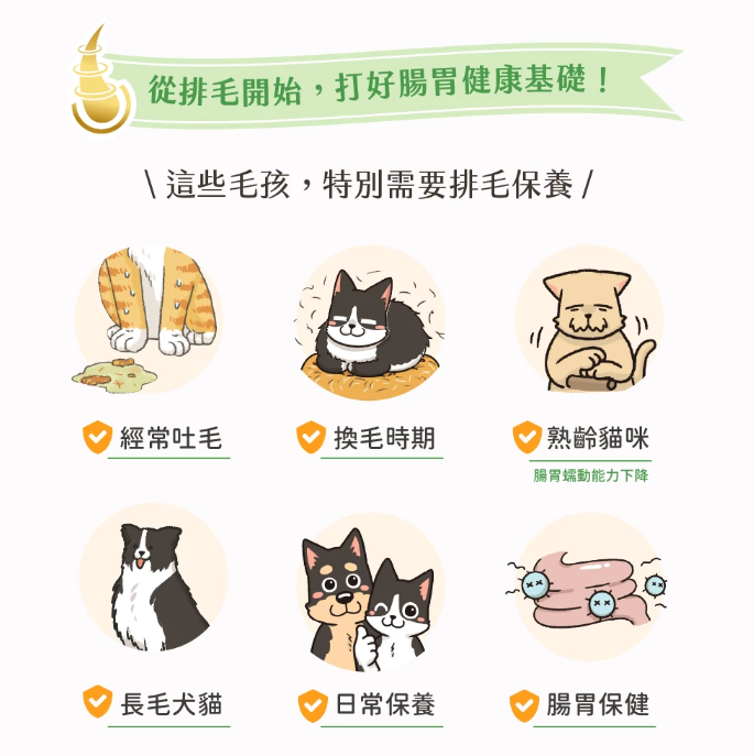 汪喵星球 排毛保健純肉泥 【貓狗食用】*排走消化不到的毛髮，以防嘔吐！ 6gx2包裝 / 6g x 20包裝一盒