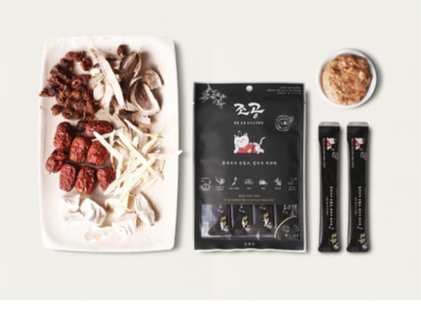 韓國製造Cho and Kang 朝貢5KM慢燉系列天然有機養生肉泥 - 山藥雞胸肉肉泥 / 人蔘鹿茸鴨胸肉肉泥  *貓狗食 1包4條 15g x 4