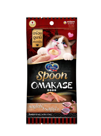 【日式Omakase奢華饗宴】泰國 Ginno Spoon 貓咪肉泥勺（4入裝）｜無添加鹽與防腐劑