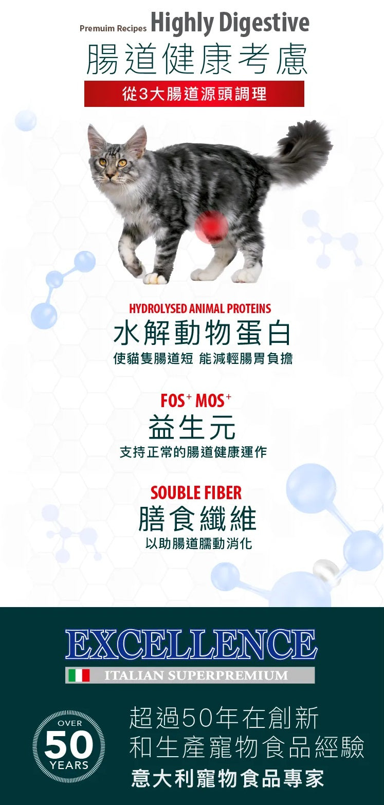 意大利Lechat Excellence®丨雞肉蘋果成貓健體配方1.5kg 成貓糧