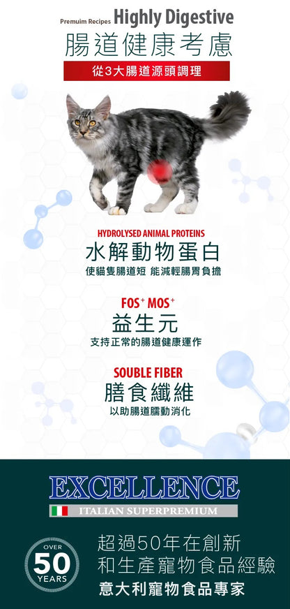 意大利Lechat Excellence®丨雞肉蘋果成貓健體配方1.5kg 成貓糧
