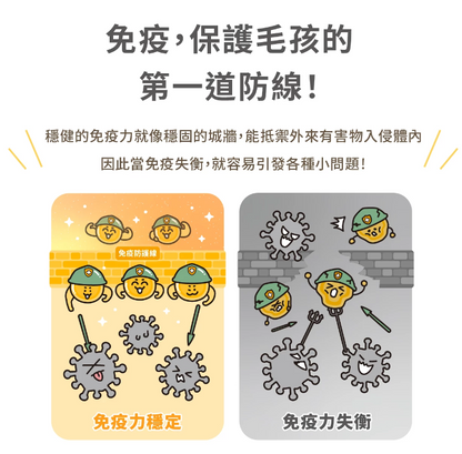 汪喵星球 免疫力健康保養粉 50粒裝（升級版）適合流鼻水·淚水·感冒症狀或增强抵抗力避免容易生病【貓狗食用】