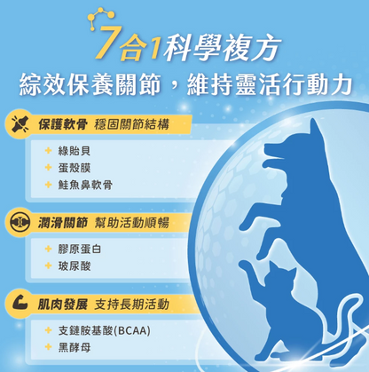 汪喵星球 關節保健純肉泥【貓狗食用】* 保護軟骨 × 強健肌肉  6gx2包裝 / 6g x 20包裝一盒