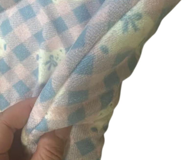 【四季通用】日系可愛貓耳格仔寵物睡墊｜親膚透氣·可水洗防滑貓墊/狗墊 (58x68cm)