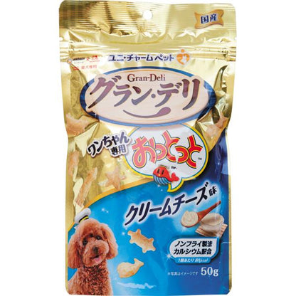 【日本嬌聯 Unicharm】Gran Deli x 森永狗狗酥脆魚仔餅 餅乾 海鮮風味 50g（非油炸小食｜含鈣護骨）