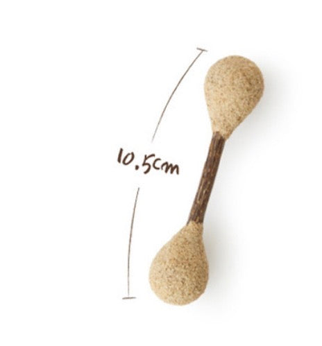 【韓國 Cattem】天然系啞鈴貓玩具 10.5cm (貓薄荷x木天蓼/木天蓼x天然銀藤)｜貓咪紓壓、潔牙必備