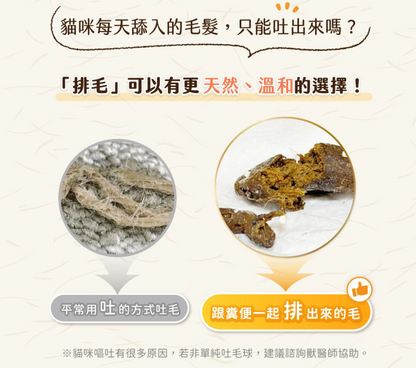 汪喵星球 排毛粉｜寵物天然排毛粉 【貓狗食】50g  内有小湯匙 最有效排毛食用首選 ３效合力排毛