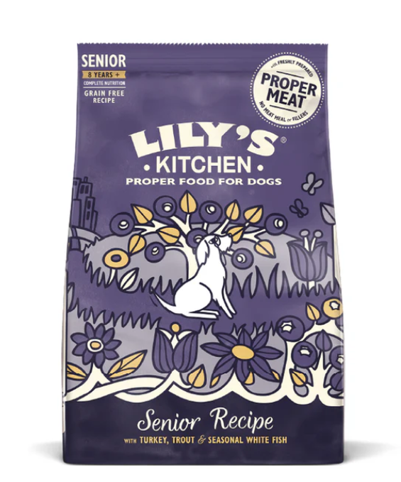英國Lily's Kitchen 無穀物老犬餐（火雞鱒魚）2.5kg老犬狗糧【狗食用】