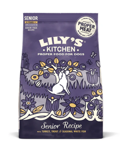 英國Lily's Kitchen 無穀物老犬餐（火雞鱒魚）2.5kg老犬狗糧【狗食用】