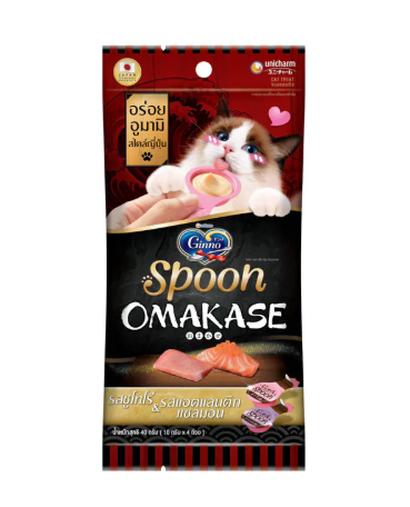 【日式Omakase奢華饗宴】泰國 Ginno Spoon 貓咪肉泥勺（4入裝）｜無添加鹽與防腐劑