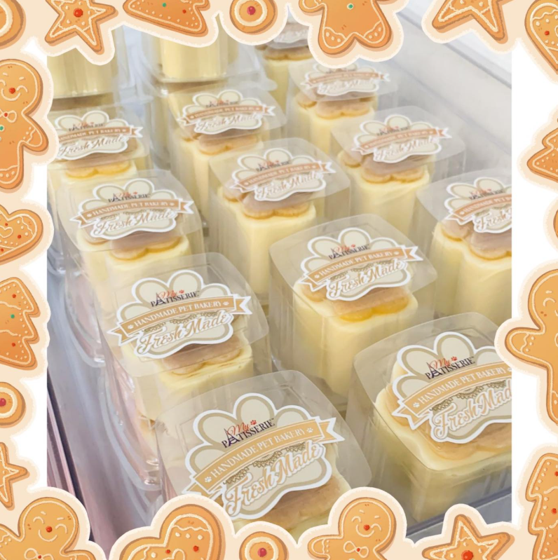 香港工廠新鮮製造My Pet Patisserie 美柏斯「狗狗乳酪蛋糕系列」-水果掌印蛋糕 *手掌心大 +配生日牌+蠟燭 * 【狗狗食】