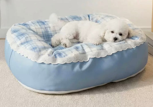 【限時特惠】海鹽泡芙寵物窩｜四季通用防潑水犬貓睡墊（全可拆洗・大空間）