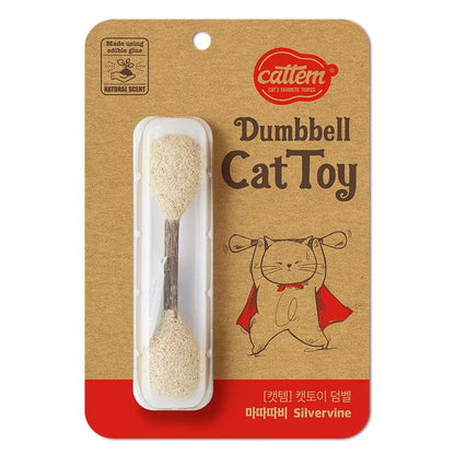 【韓國 Cattem】天然系啞鈴貓玩具 10.5cm (貓薄荷x木天蓼/木天蓼x天然銀藤)｜貓咪紓壓、潔牙必備