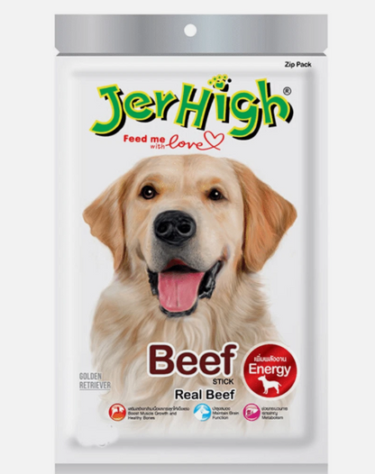 泰國No.1 天然健康JerHigh的經典肉乾條系列 (Stick & Strips)  【狗零食】軟軟易消化~輕鬆地用手掰
