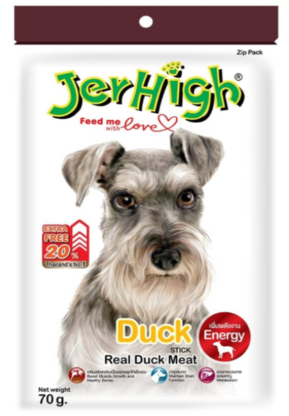 泰國No.1 天然健康JerHigh的經典肉乾條系列 (Stick & Strips)  【狗零食】軟軟易消化~輕鬆地用手掰